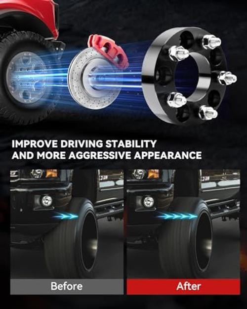 4PCS Wheel Adapters for Impreza Wheels on RAV4 Vehicle, 1.25 5×4.5 to 5×100