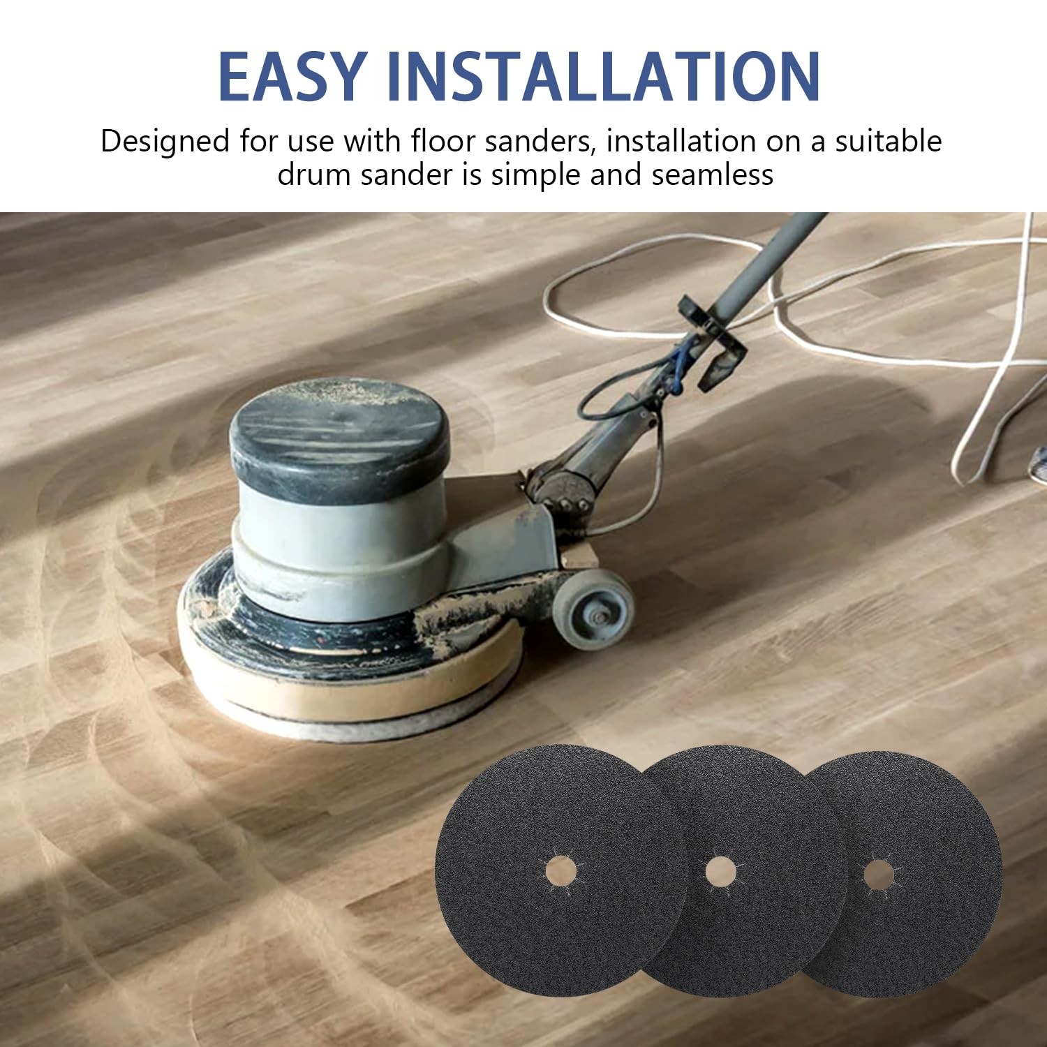 Floor Sanding Disc Cloth-Backed Silicon Carbide，17″ x 2″ Holes for Concrete, …