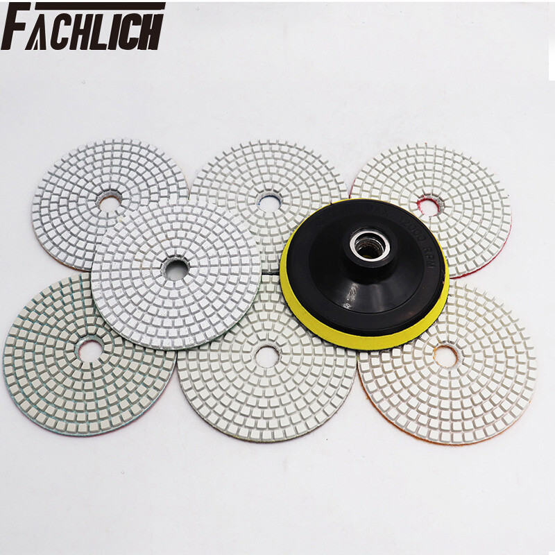 8pcs 100mm / 4″ Diamond Concrete Floor Wet Polishing Pads Sanding Grinding Discs