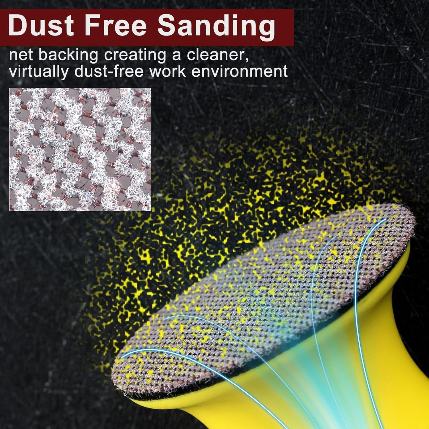 3-Inch 80 Grit Mesh Abrasive Dust Free Sanding Discs, Virtually Dust-Free, Bo…