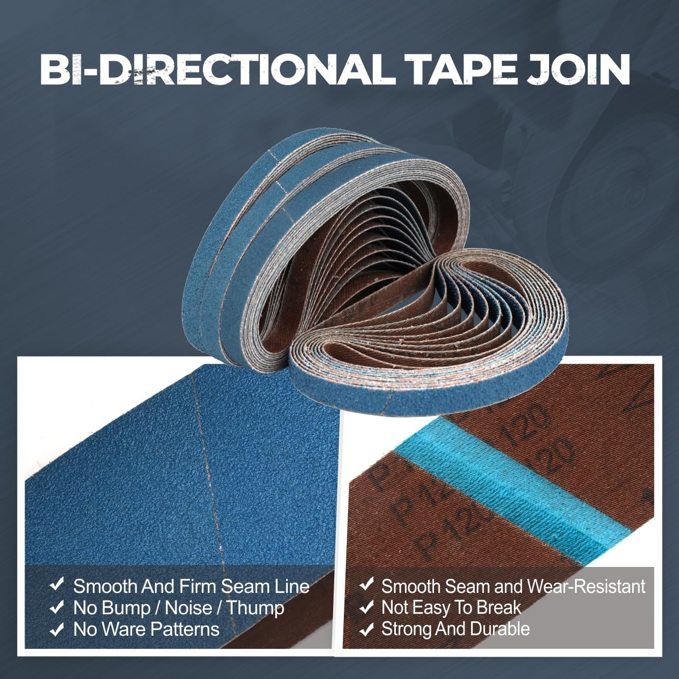 3/8 x 13 Inch Zirconia Sanding Belts, 40Pcs 10 Each of 40/60/80/120 Assorted…