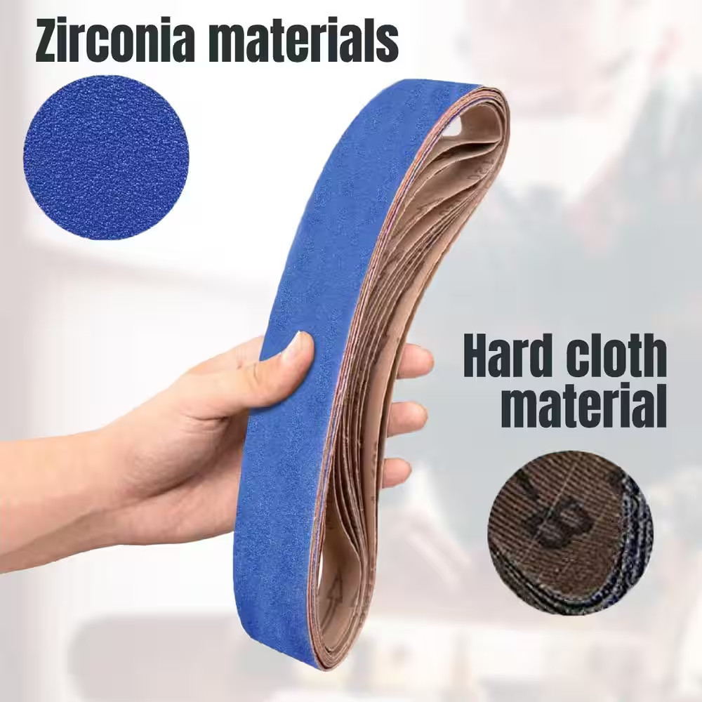 2 In. X 42 In. 60-Grit Zirconia Sanding Belts for Belt Sander, Belt and Disc San