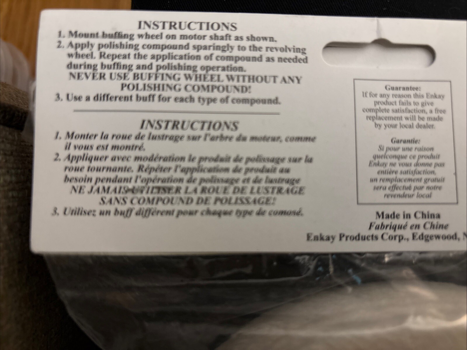 Enkay 162-680C 6-Inch Single Stitch Buff Wheel, Carded