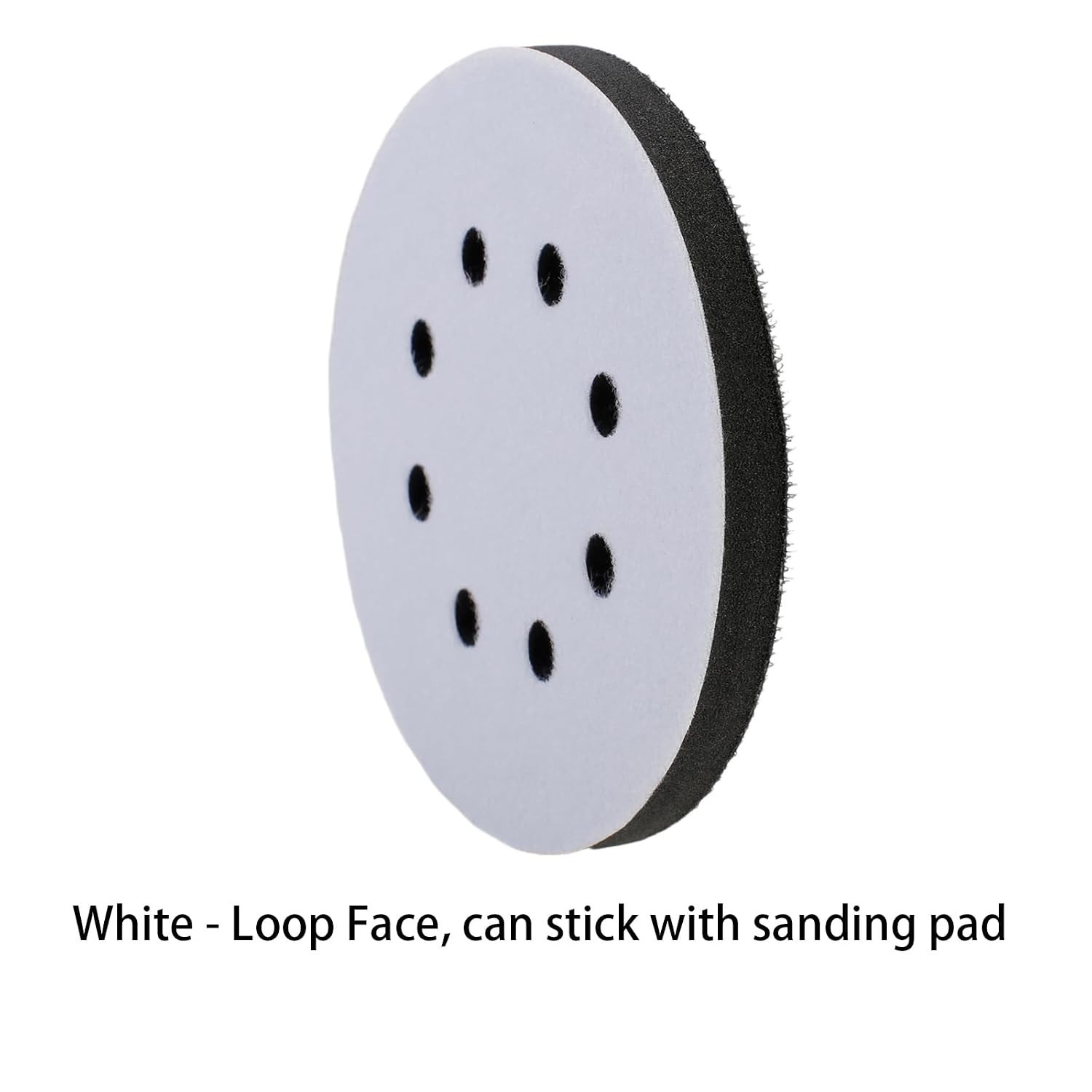 Foam Sanding Pads 5 Inch 8 Holes for Rotary Sander 2 Pack Aluminum Oxide