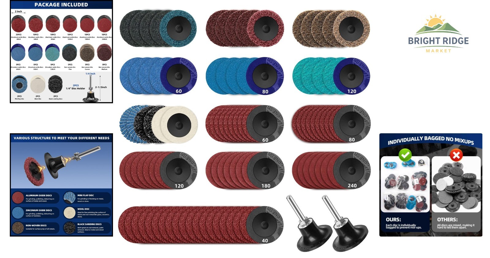 Durable Surface Prep Discs for Rust and Paint Removal, Compatible with Grinders
