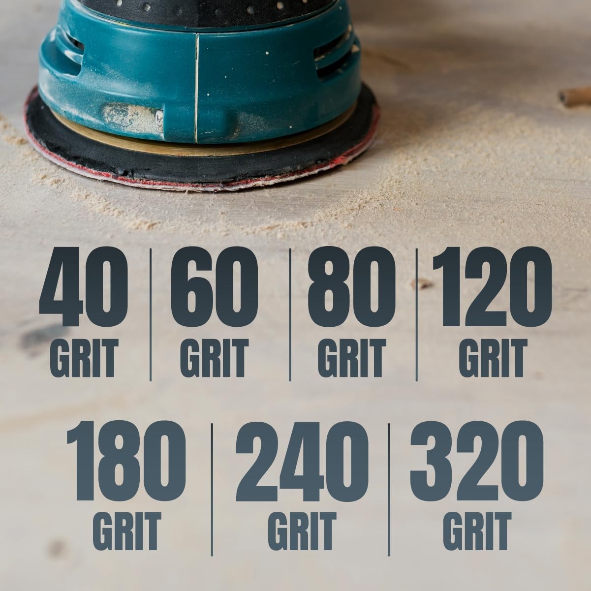 5 Inch 8 Hole Sanding Discs 80/100/120/150/220 Grits Sandpaper 10 Each, 50Pa…