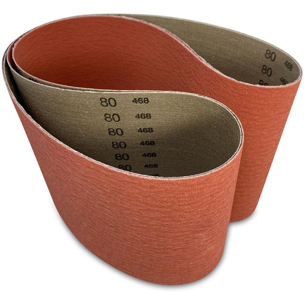EdgeCore Ceramic Metal Sanding Belt 6 X 48 Inch 24-120 Grit Ceramic Belt 2 Pack