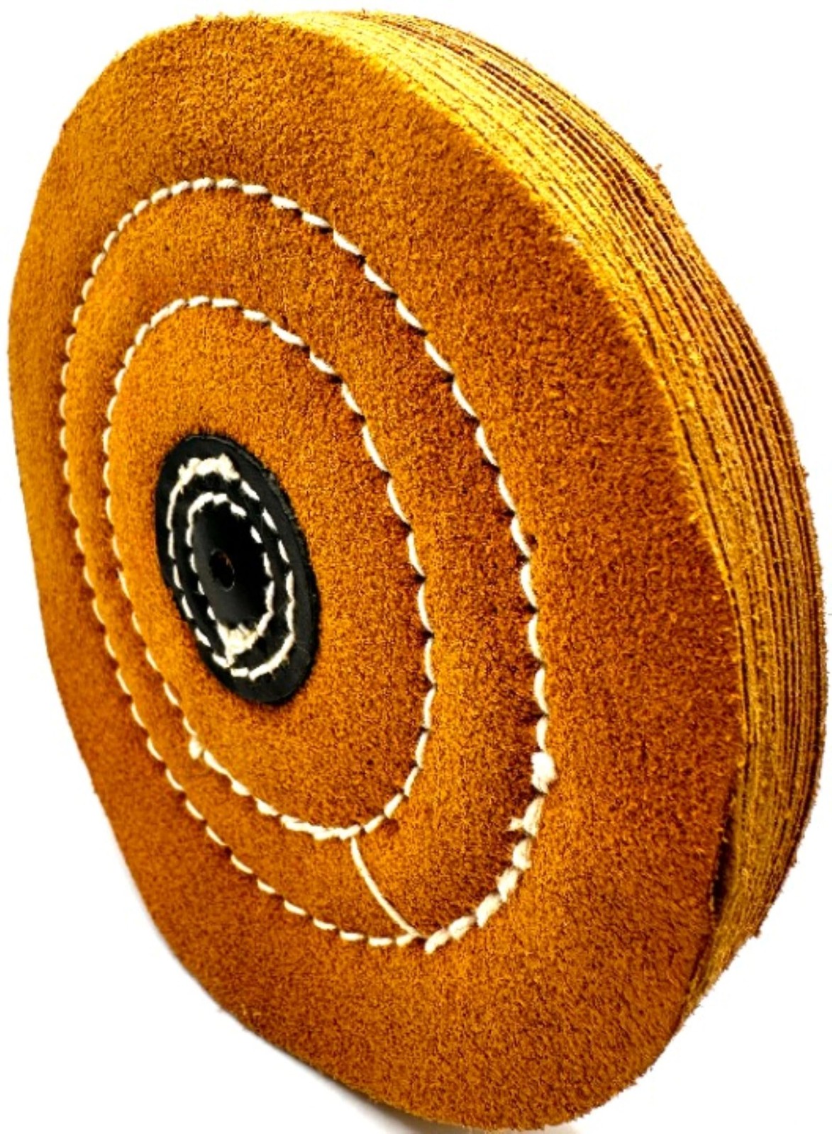 Pro-Graad 5″ x Pin Hole Center 18 Ply Chamois Leather Buffing Polishing Wheel…