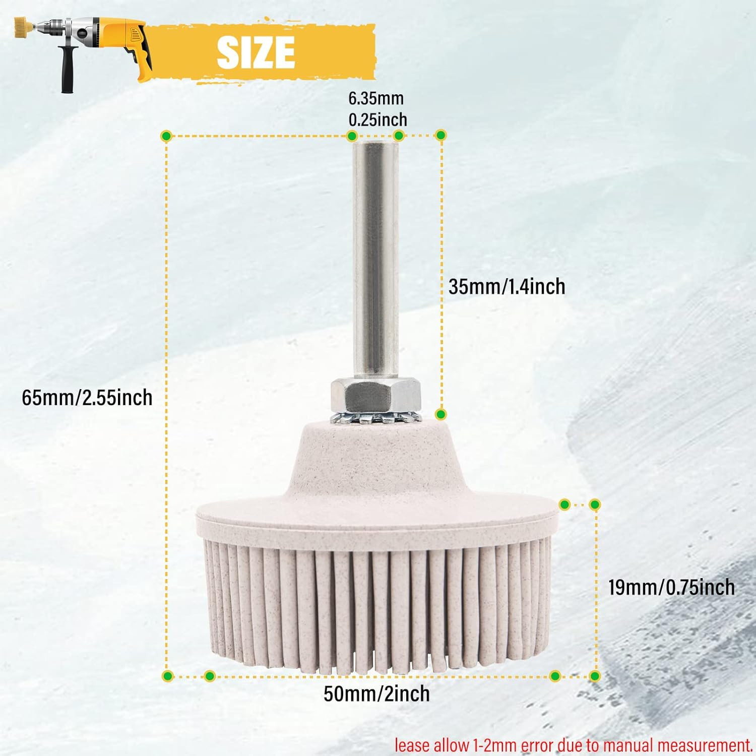 2 Inch Bristle Disc,6 Pieces Bristle Disc Grade – 120# 80# 50# Grit Abrasive Coa