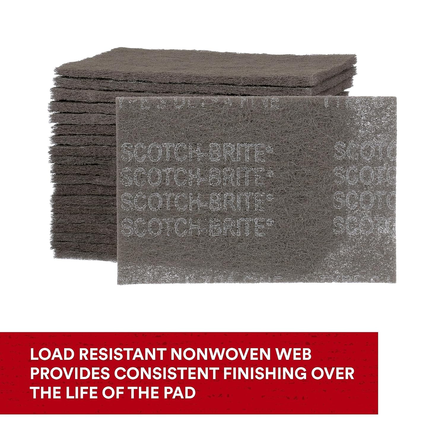 Ultra Fine Grade Hand Sanding Pads 6 in x 9 in Pack of 3 Scotch Brite Hand Pads