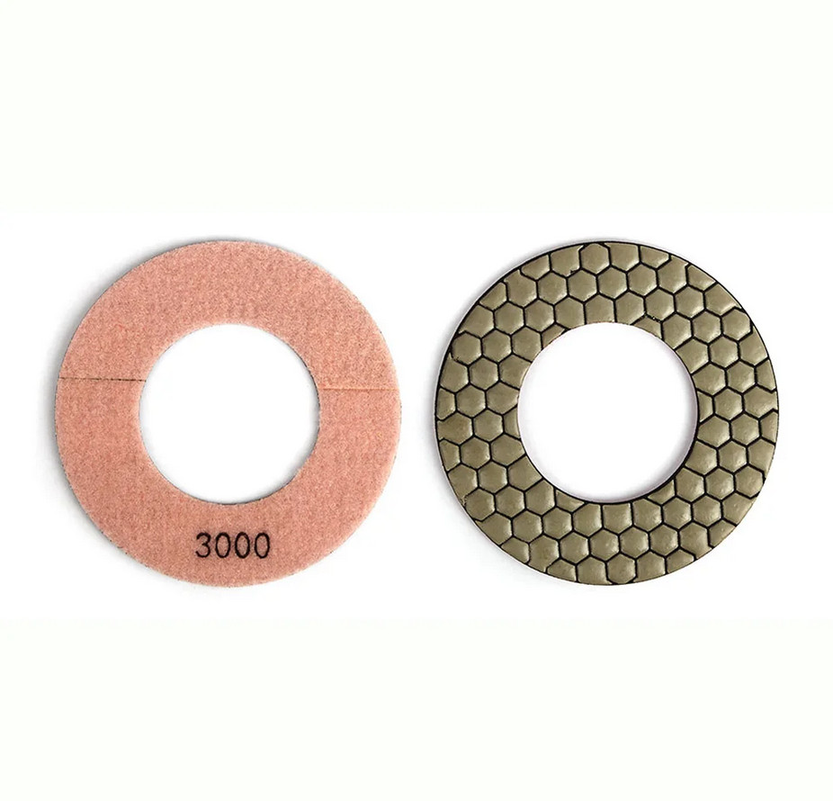 5″ 2PCS/Set Diamond Polishing Pad 2mm Thickness Sanding Disc Dry Use Polisher