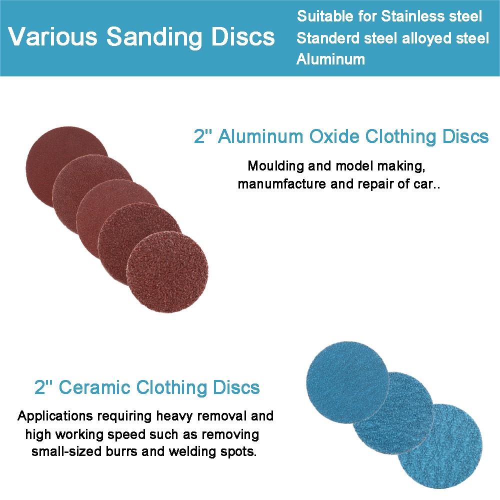 2 Inch R-type Sanding Discs Roll Lock Surface Sanding Discs Pad Polishing—50mm