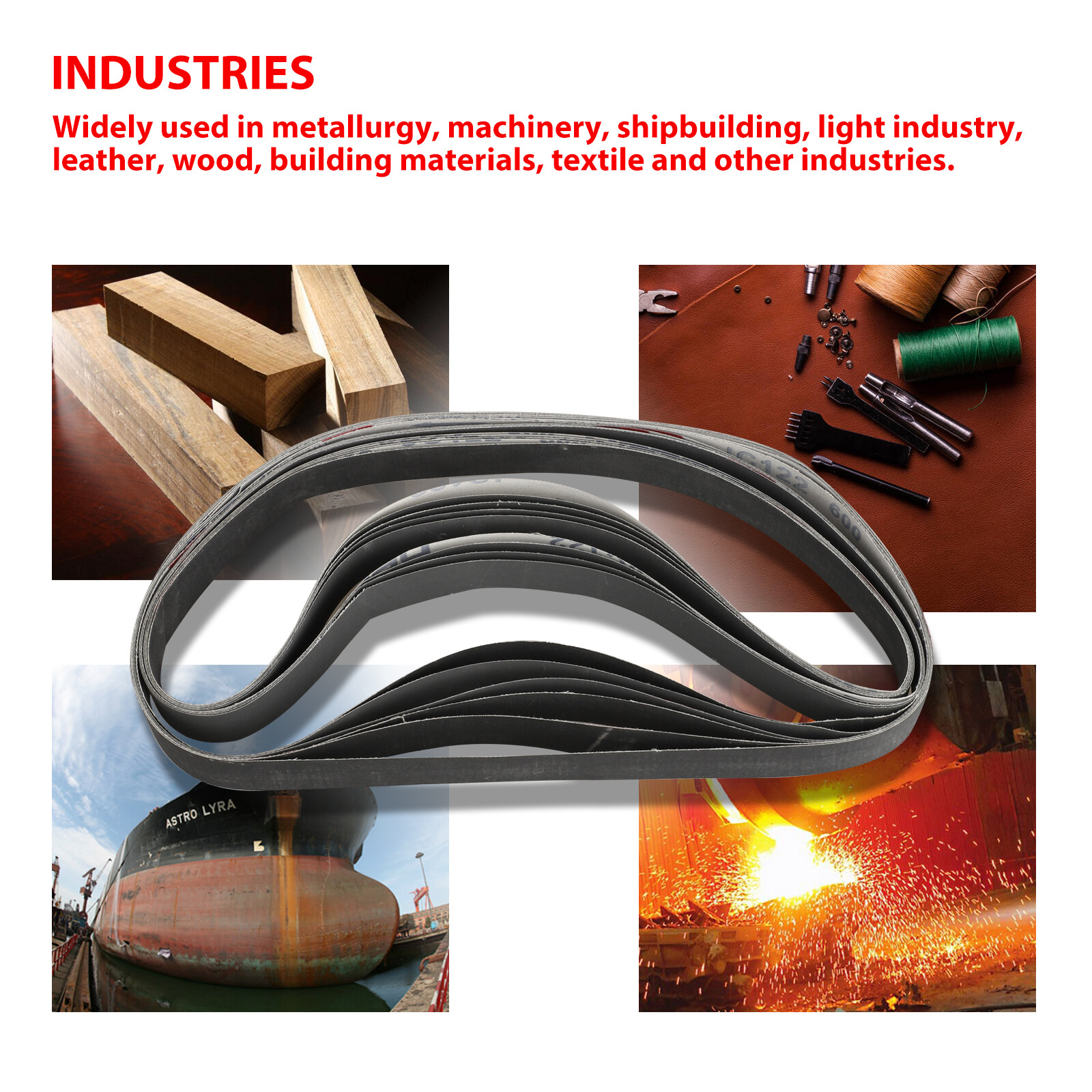 30/15x 1×30″ Sanding Belt Grinding Polishing Sander Sandpaper 600 800 1000 Grit