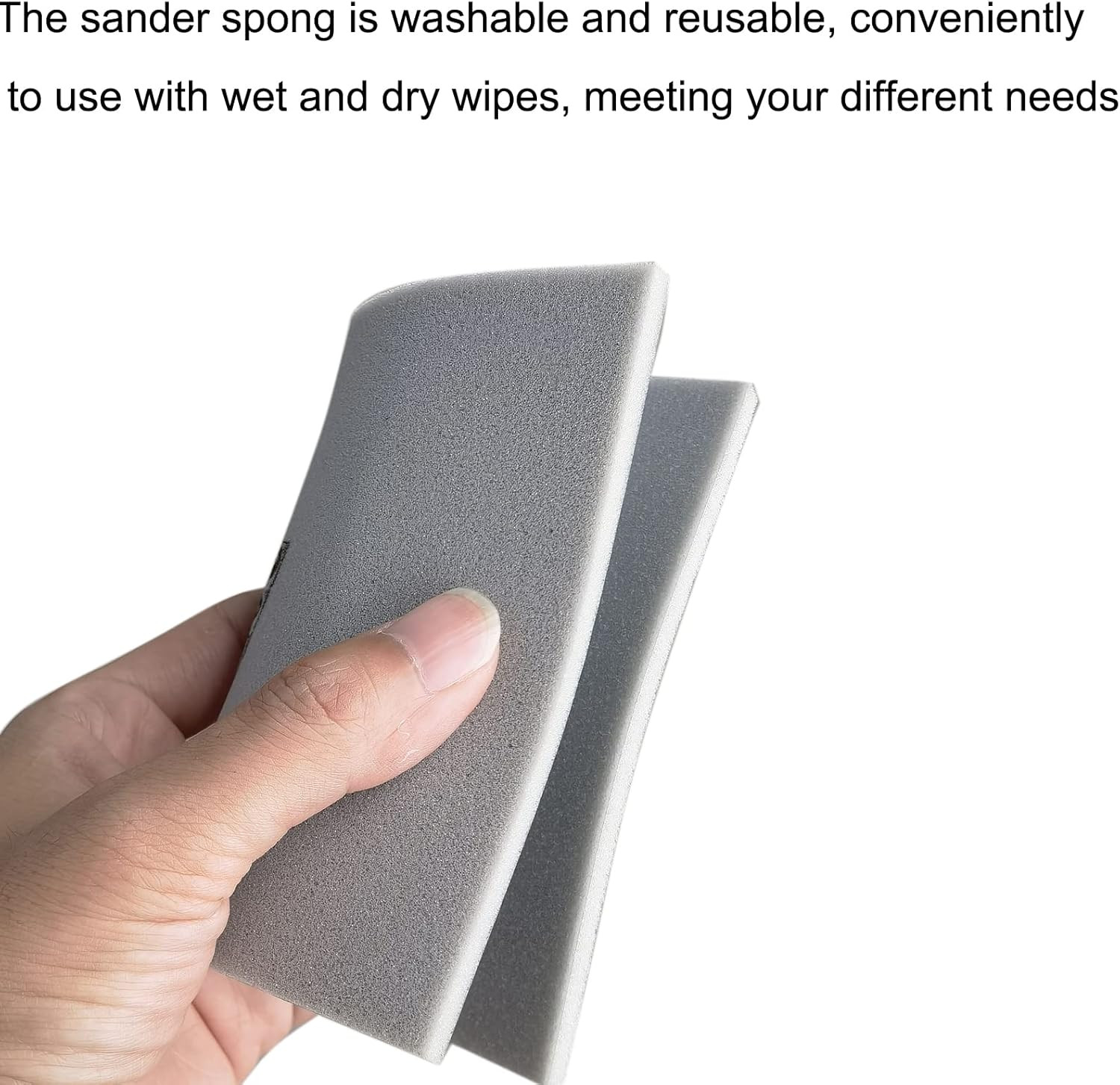 10 PCS 400 Grit 4.5 X 5.5 Inch Sanding Sponge Set, Wet or Dry Hand Sanding Spong