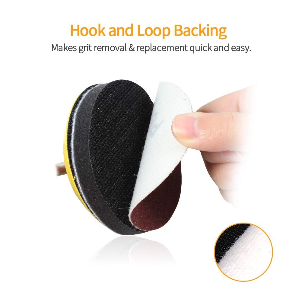 100pcs Sanding Discs 3 Inch Sandpaper 80 Grit Hook and Loop Sanding Discs for…