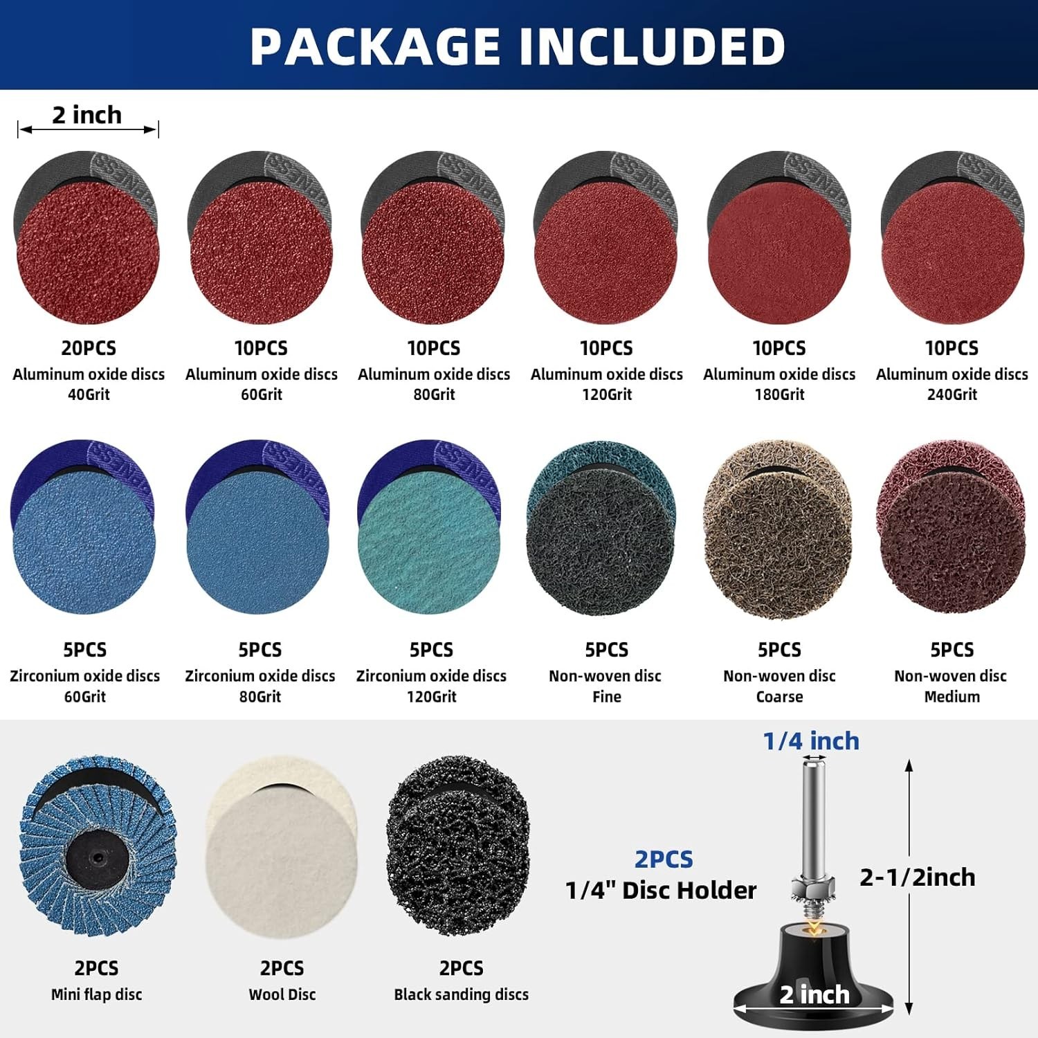 Durable Surface Prep Discs for Rust and Paint Removal, Compatible with Grinders