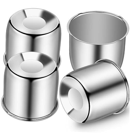 4 Pcs 4.25 Inch Wheel Center Caps Sliver Push Suits for 4.25 Inch Silver