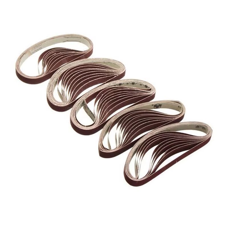10Pcs 15x452mm Sanding Belt 60/600 Grit for M10 Sander Adapter Polishing Machine