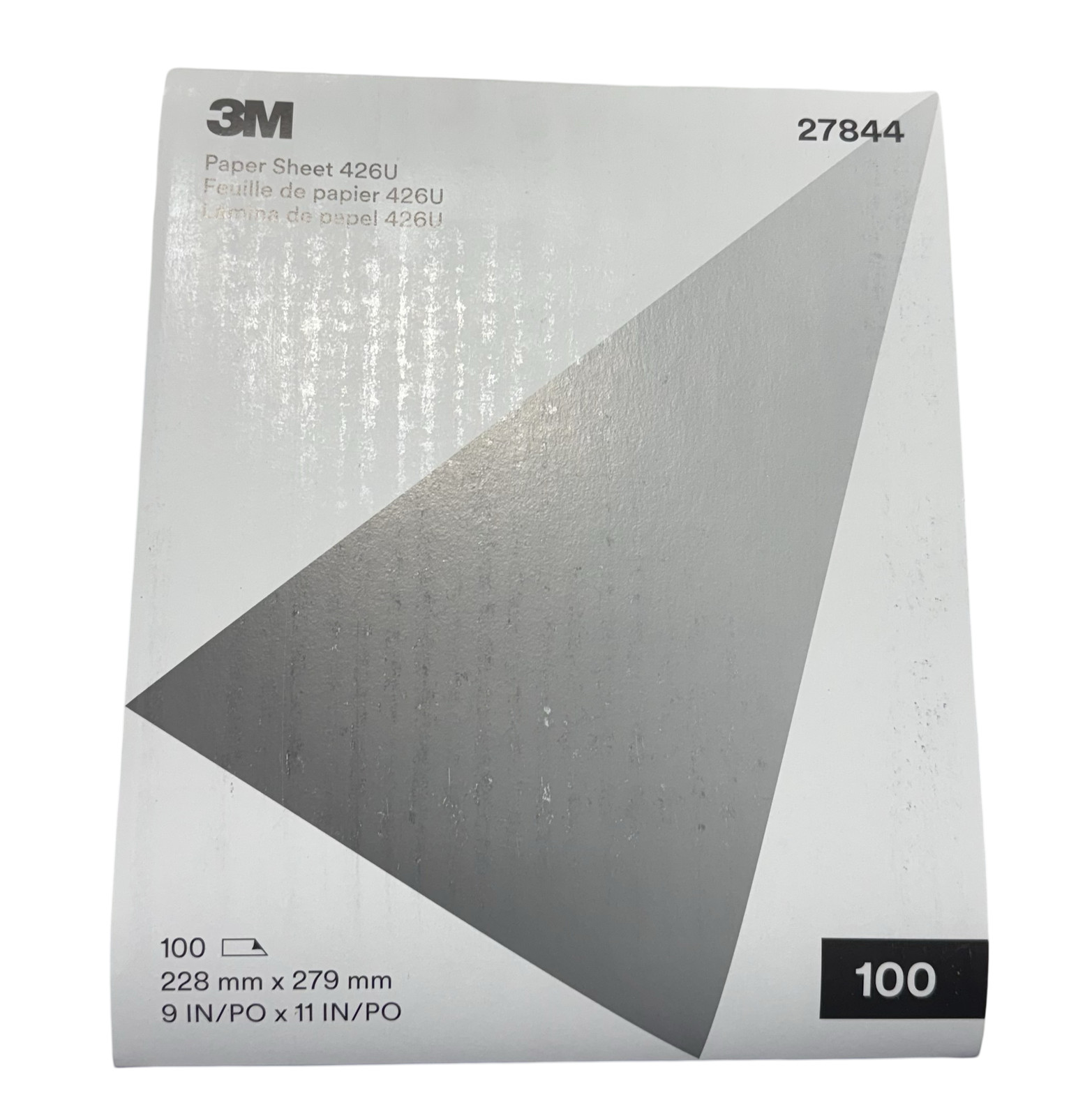3M 9″ x 11″ Paper Sanding Sheet 426U A-Weight 100 Grit Silicon Carbide 100 Pack