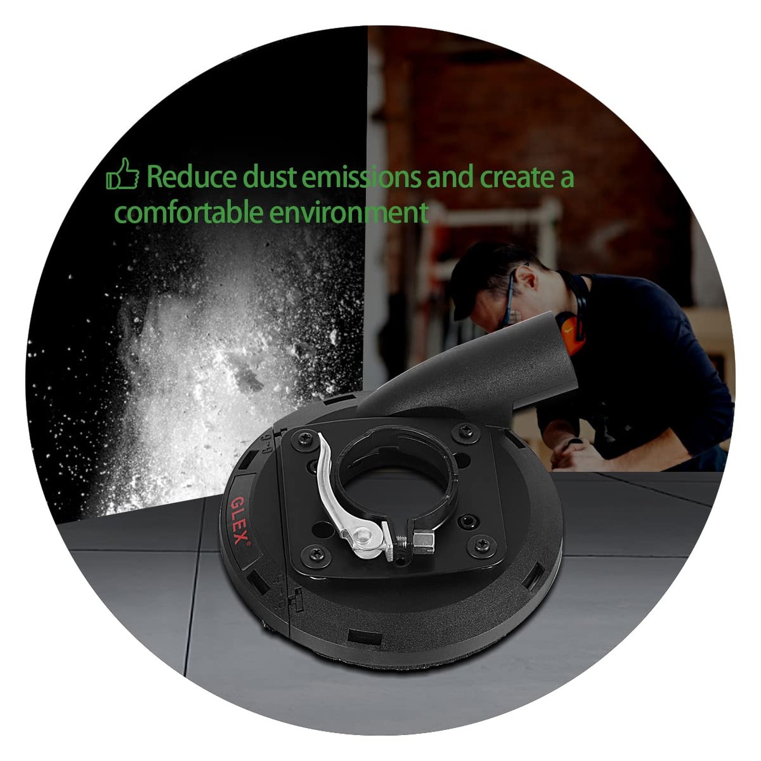 GLEX Angle Grinder Dust Shroud 4/4.5/5 inch Universal Surface Grinder Dust Sh…