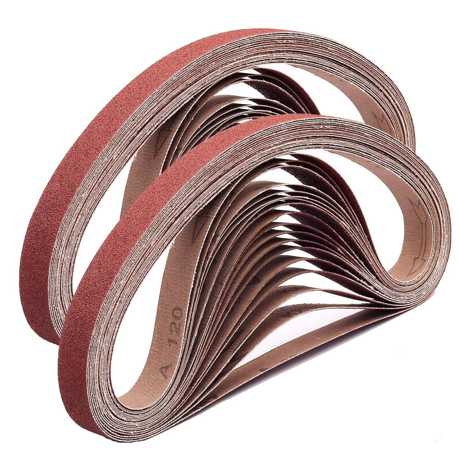 24PCS 1 x 30 in AO Sanding Belt 60/80/120/150/240/400 Assortment for Belt Sander