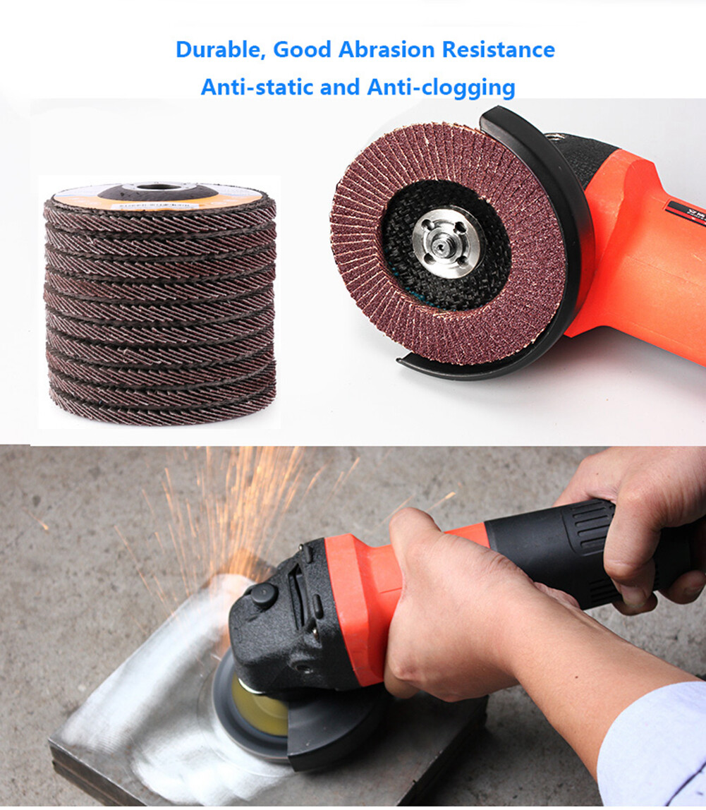 4.5″ 4-1/2 Flap Disc 40 60 80 120 Grit Angle Grinder Sanding Grinding Wheels