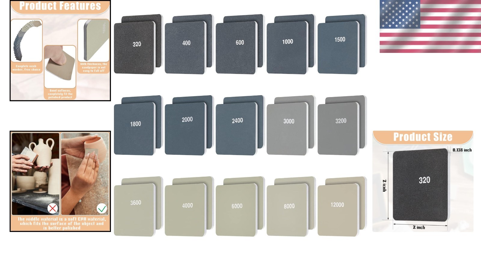 30 Sanding Pads – Double-Sided, Multi-Grit for Effortless Polishing