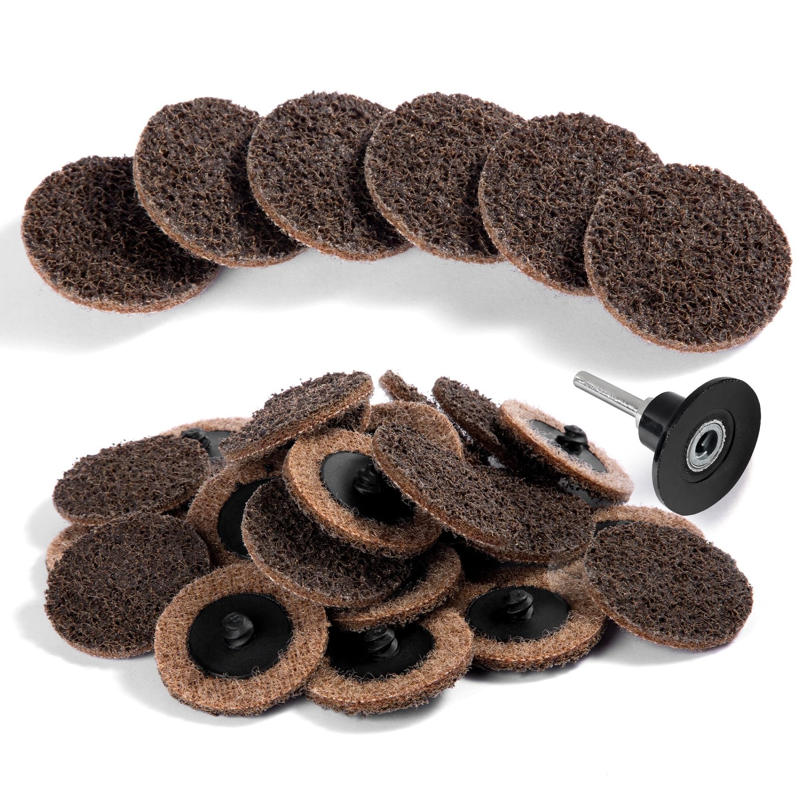 Shawya 25 PCS Sanding Discs 2 Inch Coarse Quick Change Disc 2 inches, Brown
