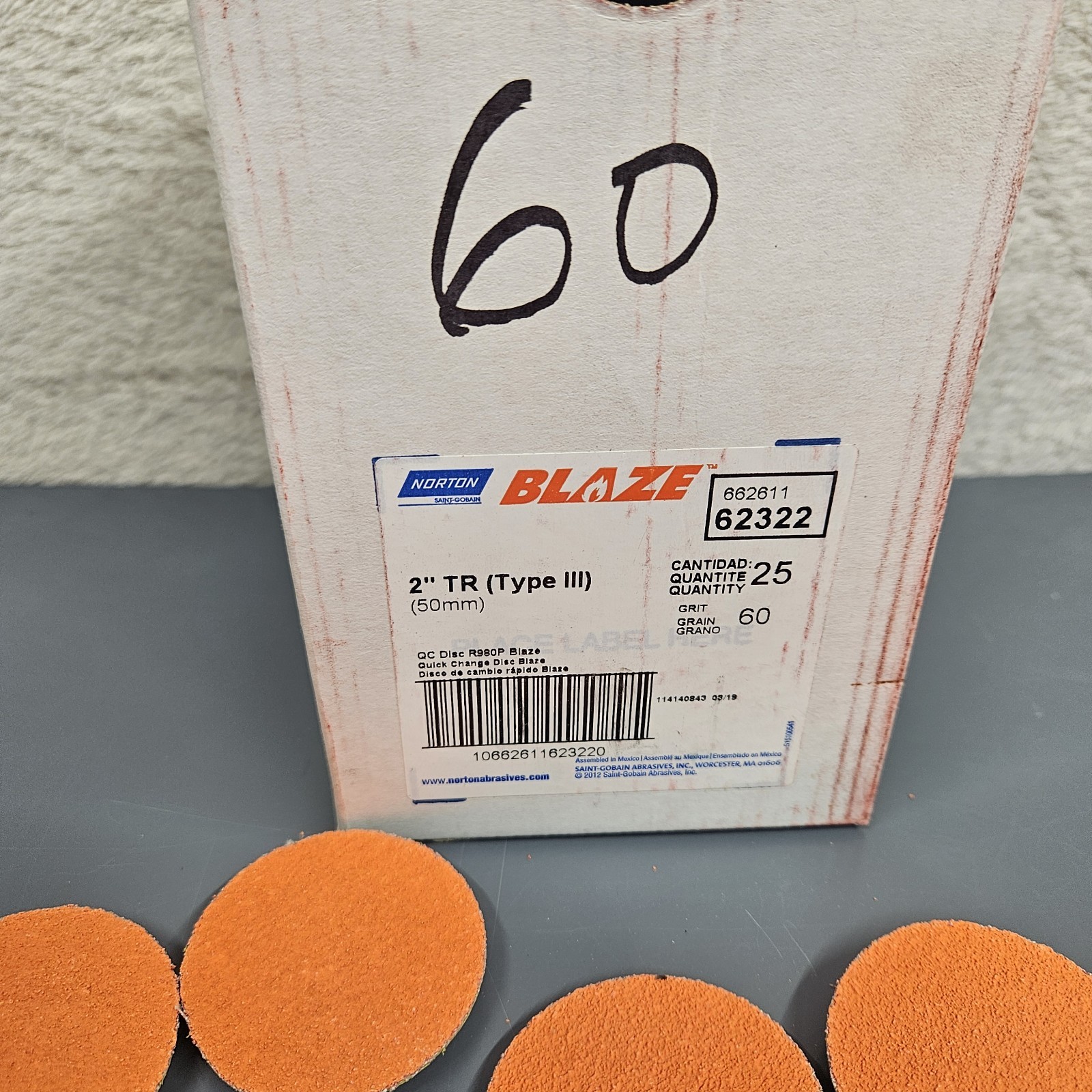 Norton Sanding Discs Flapwheels Blaze BlueFire 2″TR Type III SpeedLokTR Metalite