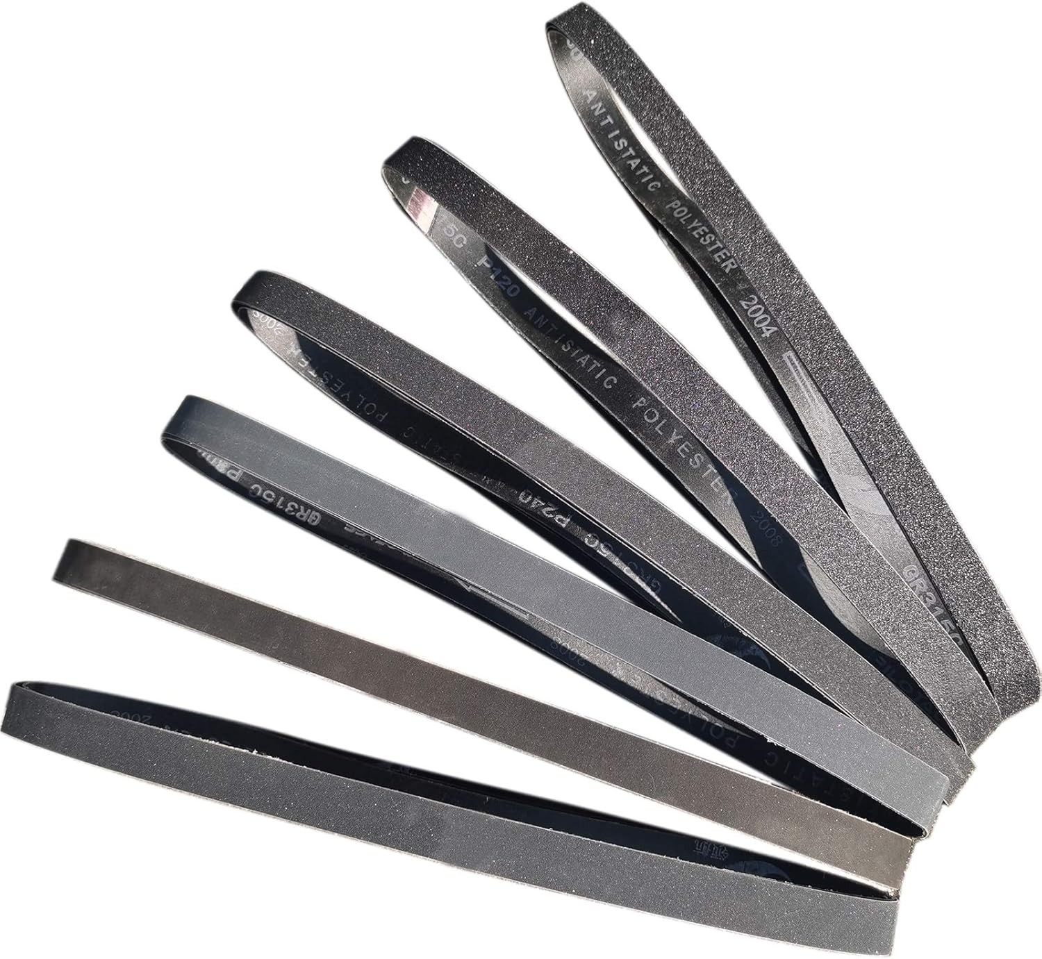18 PCS 1 x 42 Inch Premium Silicon Carbide Sanding Belts Assortment- 3 Pcs Ea