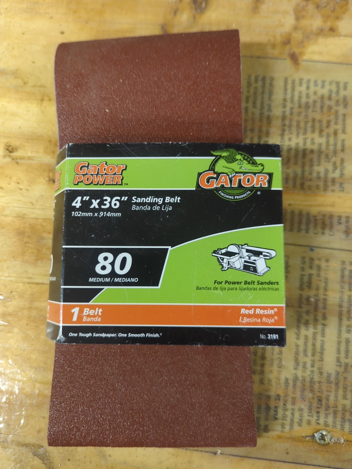 Gator Finishing Products (3181) 80 Medium Grit 4″ x 24″ (inch) Sanding Belts NOS