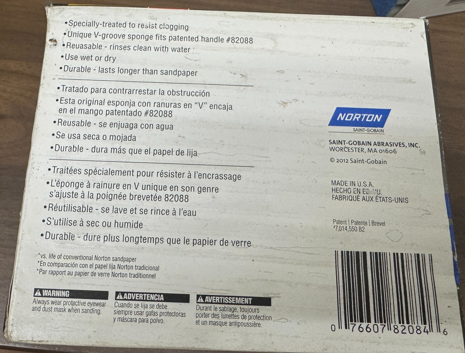 6 Norton Saint-Gobain Premium Sanding Sponge 100 Grit Medium # 82084 – JOB PACK