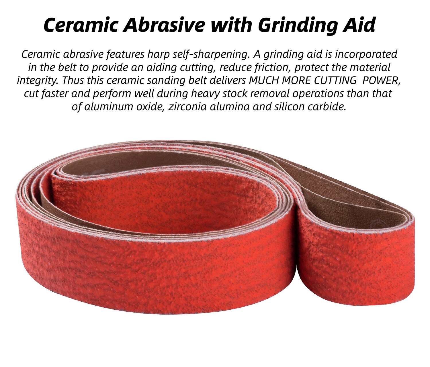 3PK 2×72″ Ceramic Sanding Belts 120 Grit Y-Weight Backing for Stainless Steel