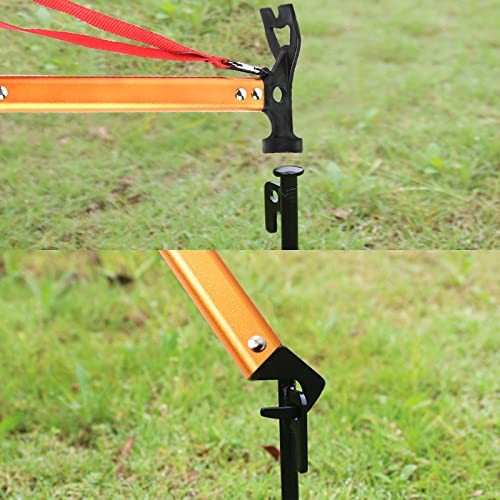 Carbon Steel Aluminum Camping Hammer, 12″ Small Lightweight Three-in-One