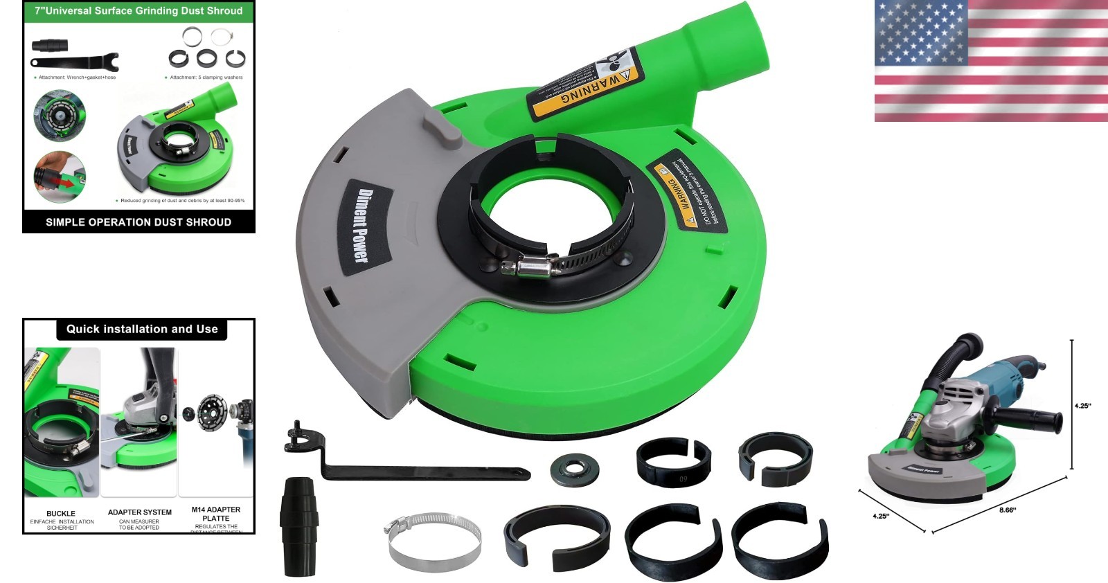Ultimate 7-Inch Angle Grinder Dust Shroud – Spring Seal, Edge Access, & More
