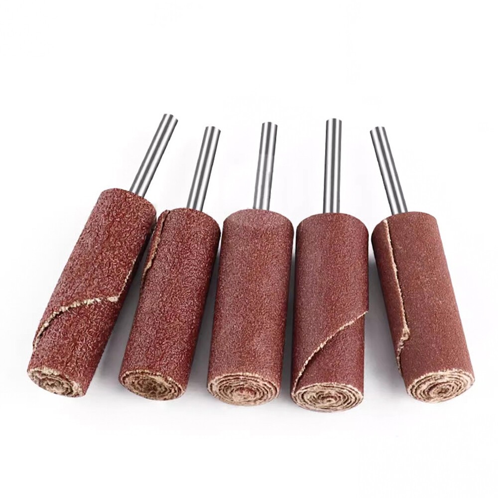 80-600 Grit Sanding Abrasive Head Cylindrical & Taper For Rotary Tool 1/8″ Shank