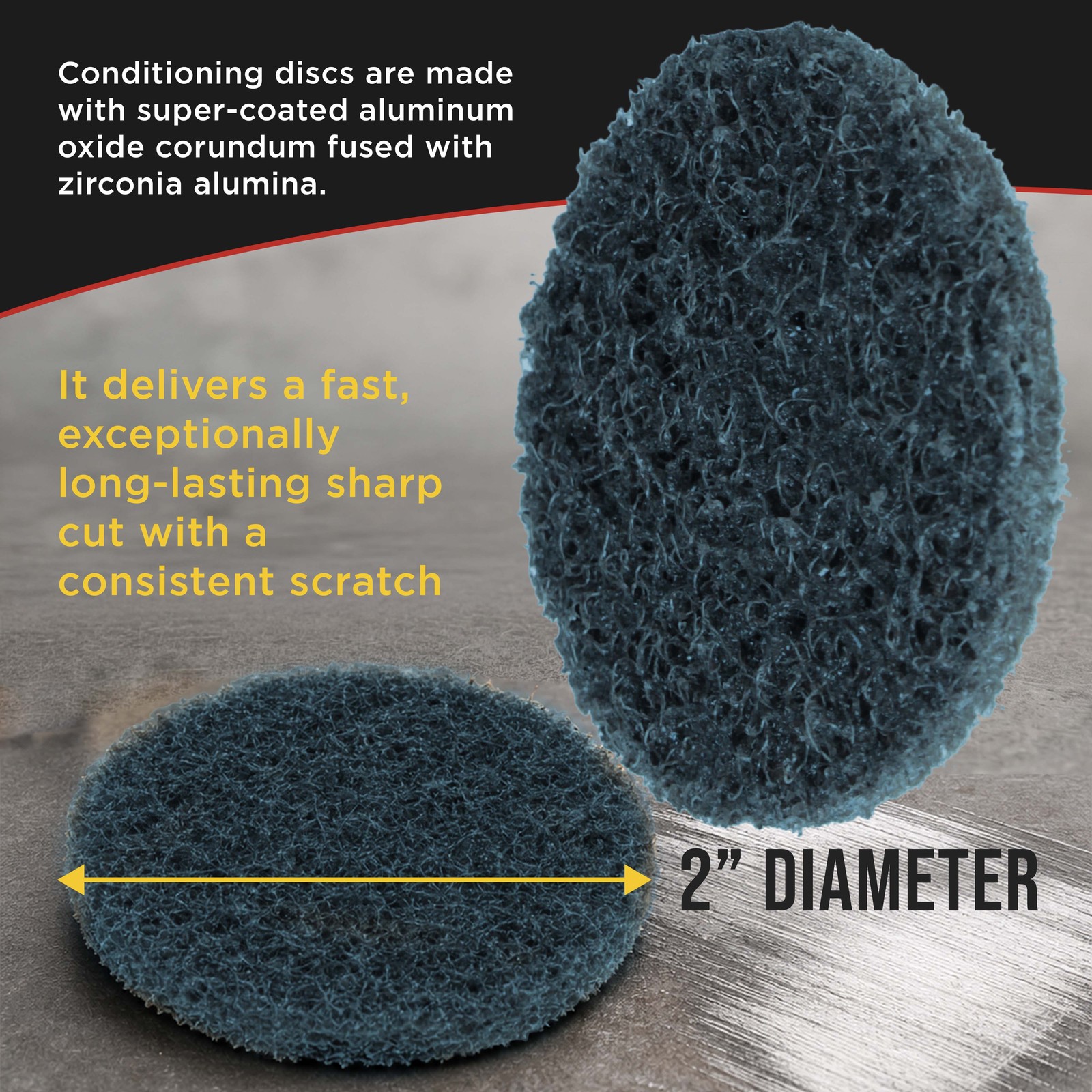 Dura-Gold 2″ Surface Conditioning Discs Blue Fine Sanding Grit (Box of 25)