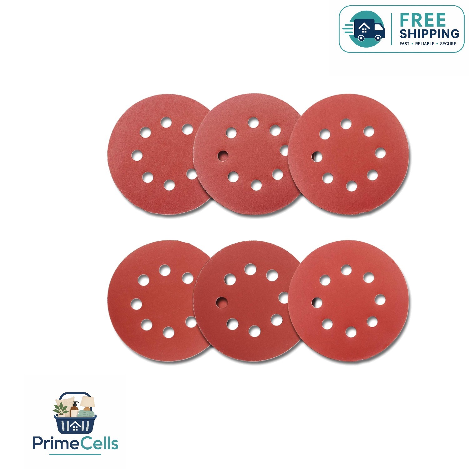 Complete 60Pcs Sanding Discs Set – 5″ Aluminum Oxide for Orbital Sanders