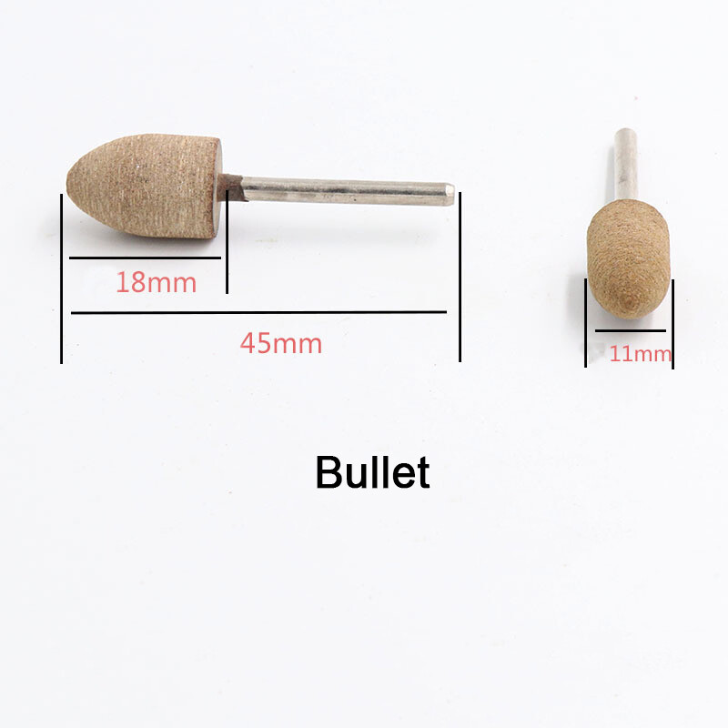 2.35mm/3.0mm Shank Cowhide Grinding Head for Rotary Tools Polishing Marble Metal