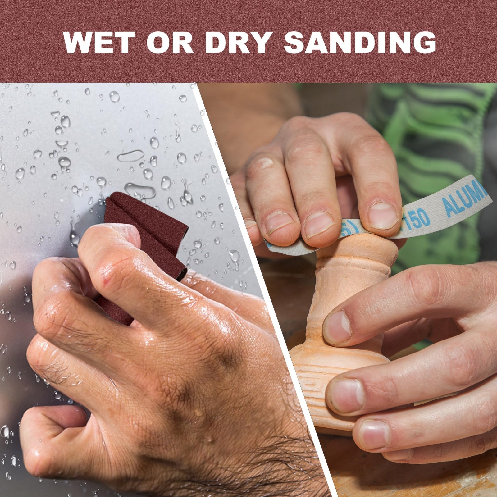 Assorted Sandpaper Roll – 5 Grits (150-600) Wet/Dry Sanding for Wood, Metal, Pla