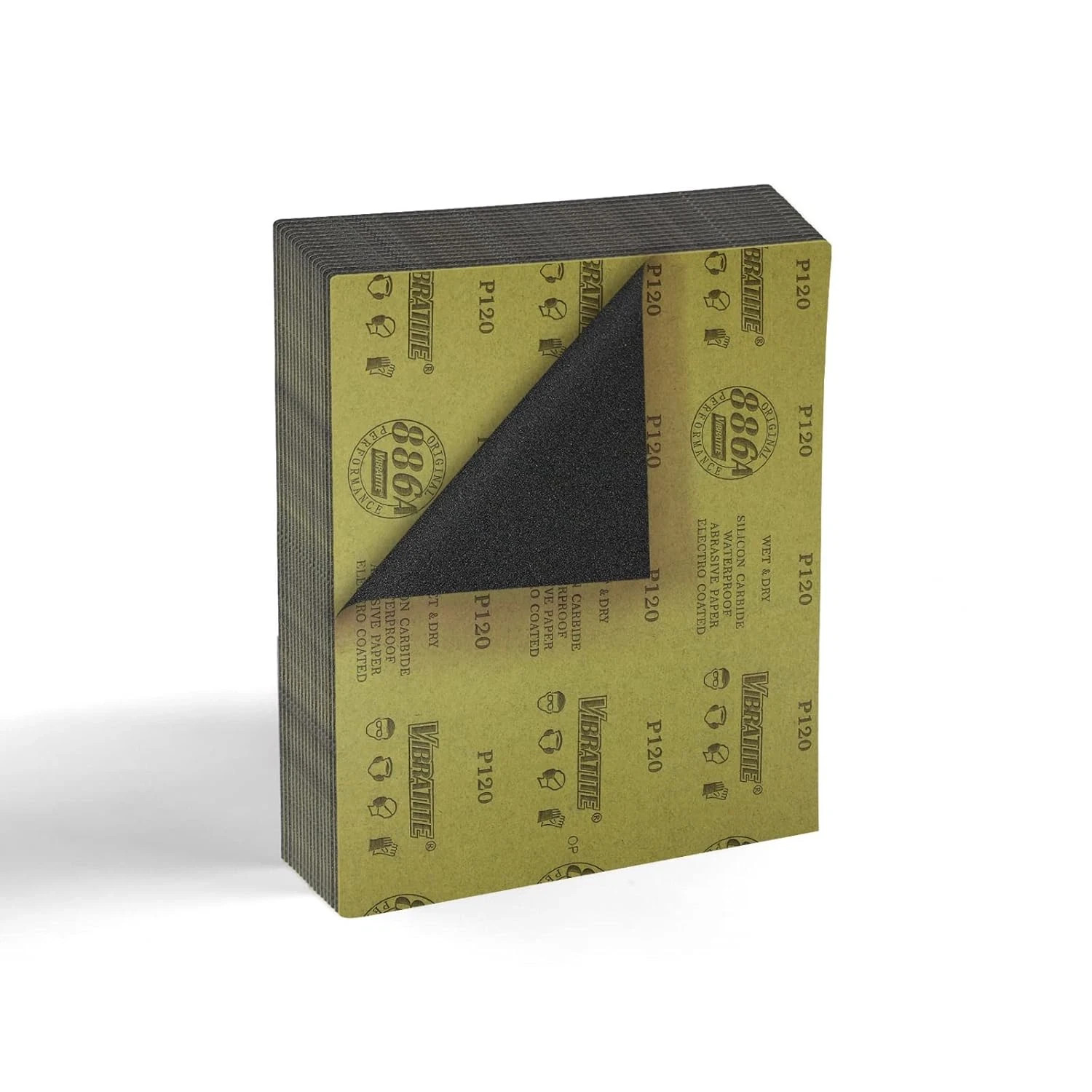 Sandpaper Sheets, 120 Grit Dry Wet Sand Paper, 9 X 11 Inch,Silicon Carbide, for