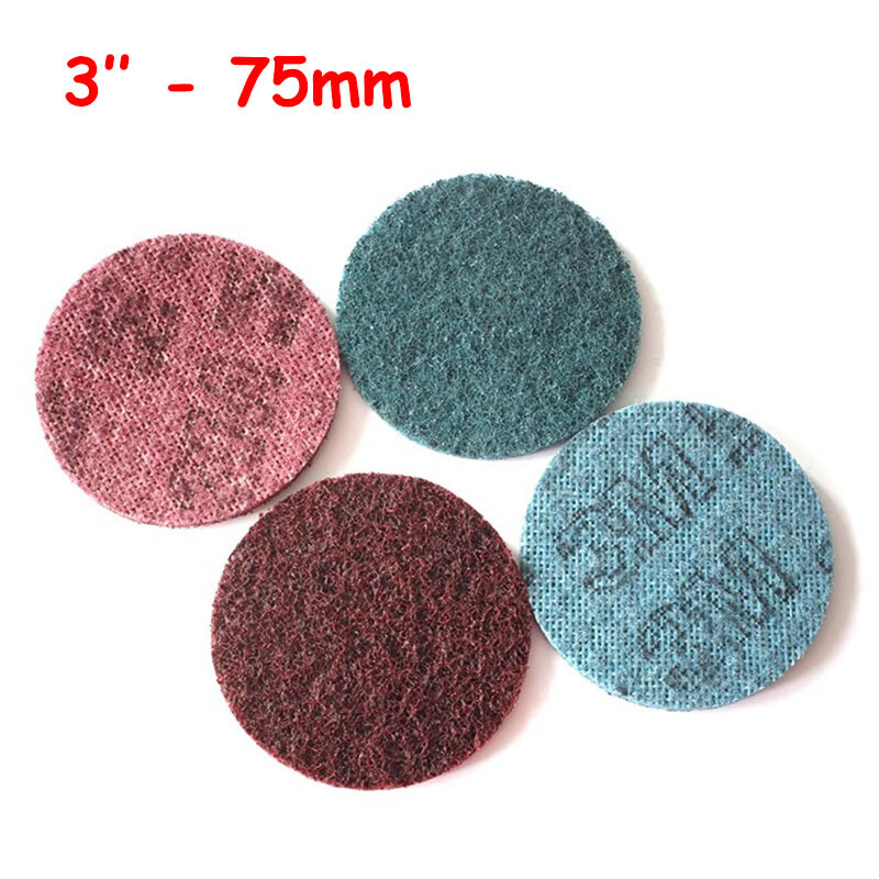 3″ 75mm Nylon Sanding Disc Roll Lock Pad Hook Loop Pads 150 / 320 / 400 Grit