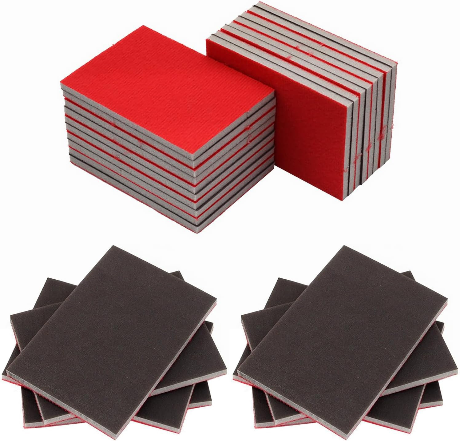 24Pcs Sanding Sponge, 320-3000 Grit, Ultra Fine Wet Dry Flexible Hand Sanding Pa