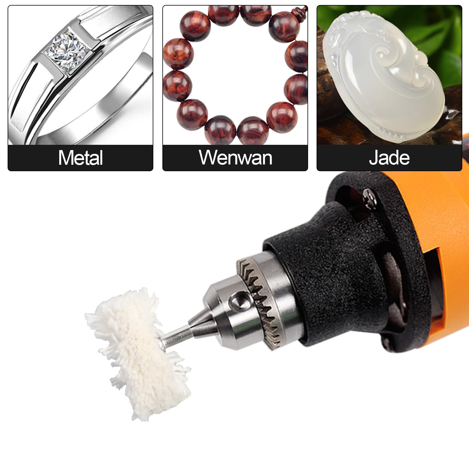 30pcs Cotton Polishing Buffing Wheel for Rotary Tool Polising Kit Polishing …