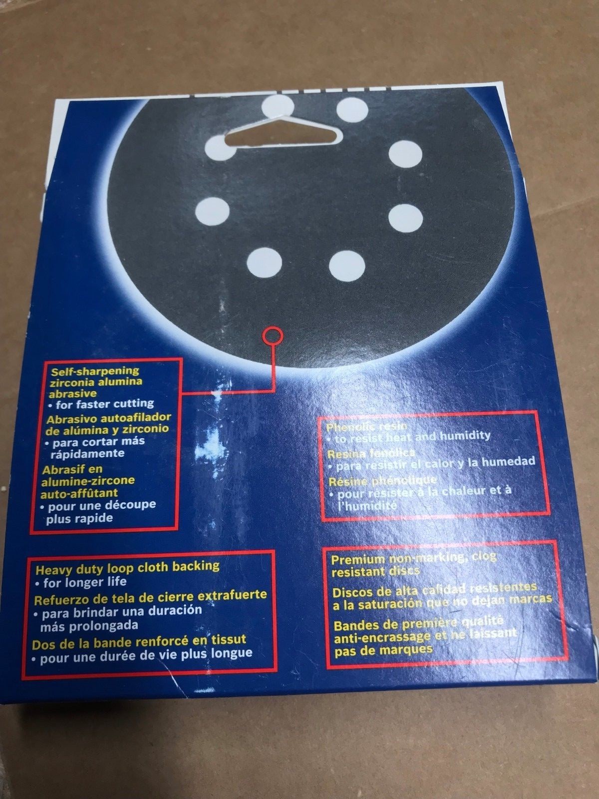 Bosch 80 grit, 5″, 127mm, 8 hole hook and loop, sandpaper, 25 pack, 2R5B082