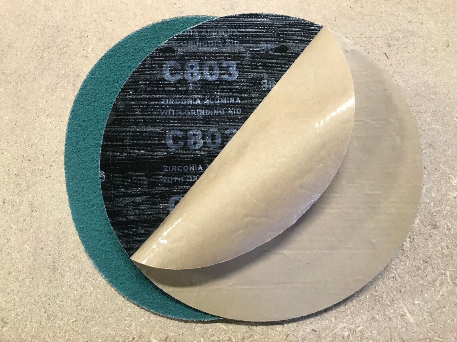 PREMIUM ZIRCONIA COLTH 12″ PSA (STICKY BACK) SANDING DISCS, 60-GRIT, 6 – PACK !