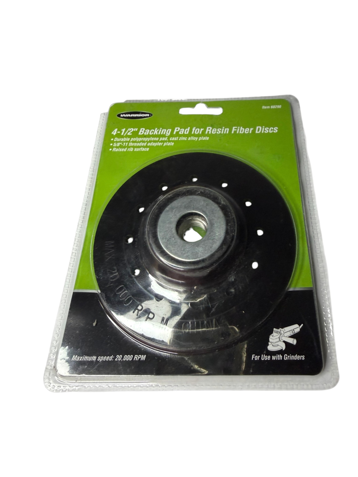 Warrior 4-1/2″ Resin Fiber Sanding Discs 36 Grit Pack of 5 Aluminum Oxide Item 6