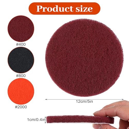 36 Pcs 5 Inch Industrial Scouring Pads Set, Pads Alternative for Cleaning,