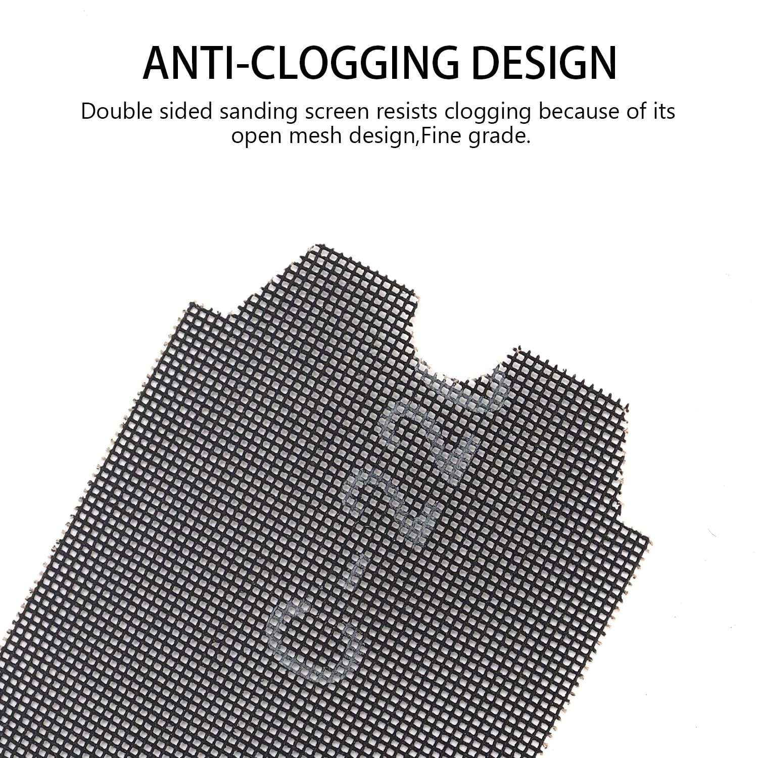 Durable 220 Grit Sanding Screens – Open Mesh Design, 12 Pieces for Professionals