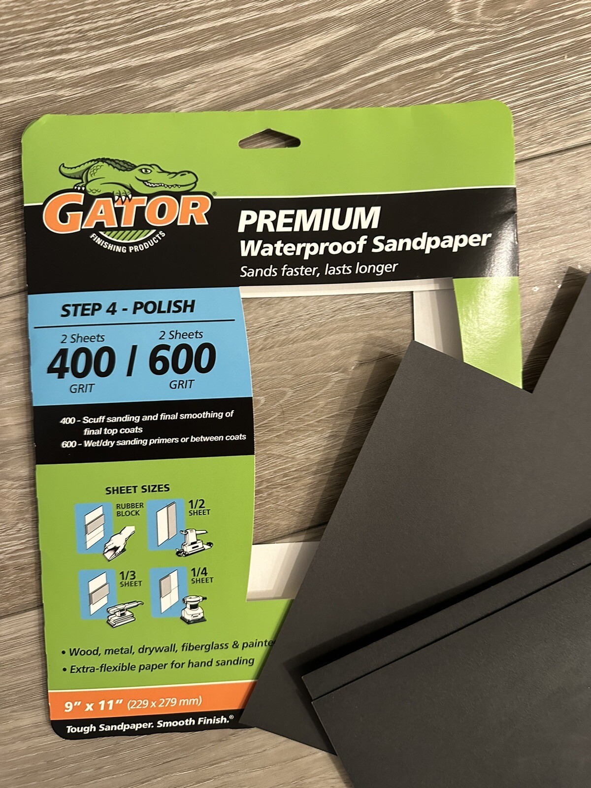 Gator Premium Sandpaper 4 Sheets One Cut
